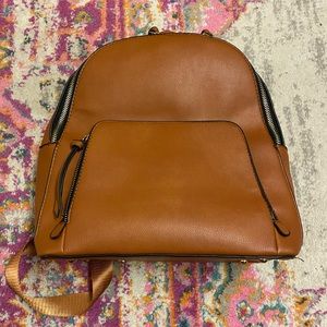 Brown Leather Backpack